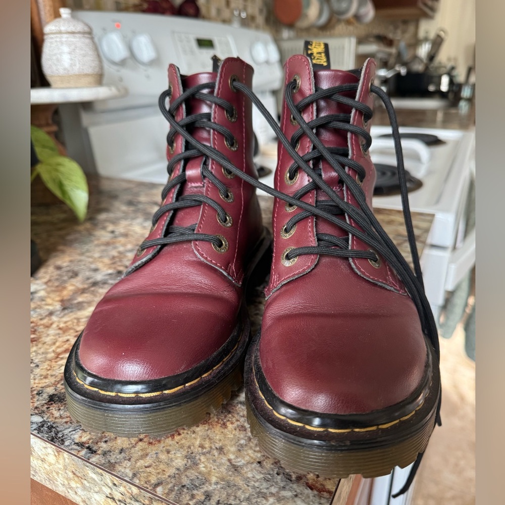 Dr Martens Luana Boots in Cherry Red